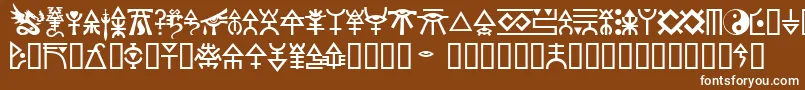 フォントEldar – 茶色の背景に白い文字