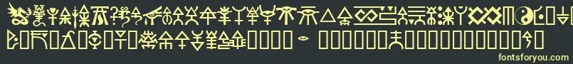 Eldar Font – Yellow Fonts on Black Background