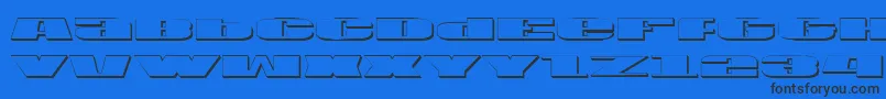 Usas Font – Black Fonts on Blue Background