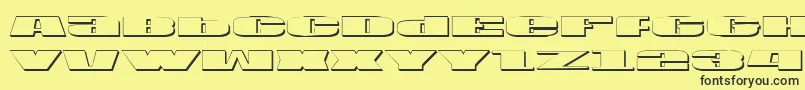 Usas Font – Black Fonts on Yellow Background