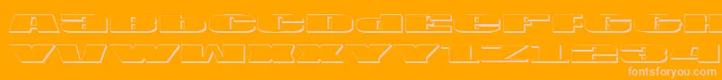 Шрифт Usas – розовые шрифты на оранжевом фоне