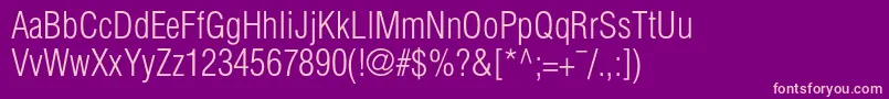 フォントAglettericalightcondensedc – 紫の背景にピンクのフォント