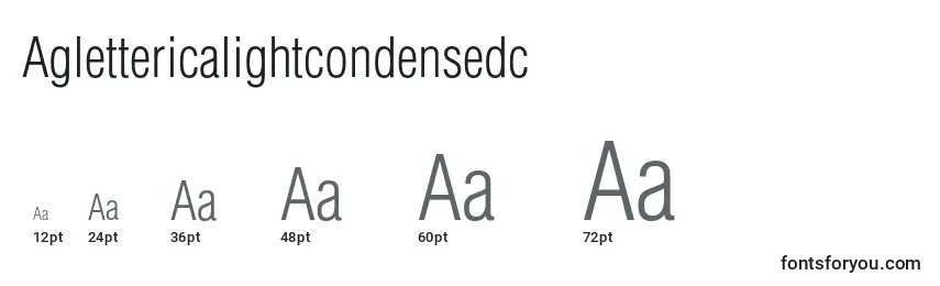 Aglettericalightcondensedc Font Sizes