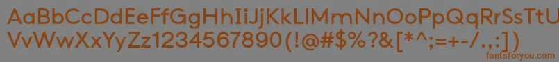 Шрифт FaxSansBeta – коричневые шрифты на сером фоне
