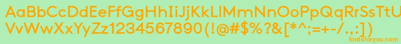 FaxSansBeta Font – Orange Fonts on Green Background