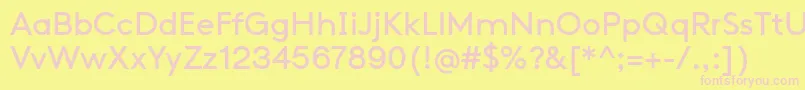 FaxSansBeta Font – Pink Fonts on Yellow Background