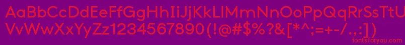 FaxSansBeta Font – Red Fonts on Purple Background