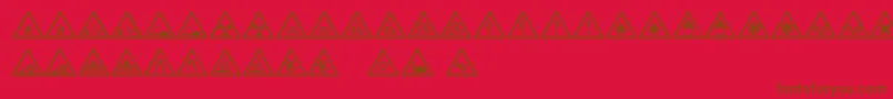 Tables Font – Brown Fonts on Red Background