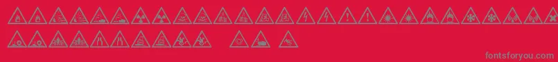Tables Font – Gray Fonts on Red Background