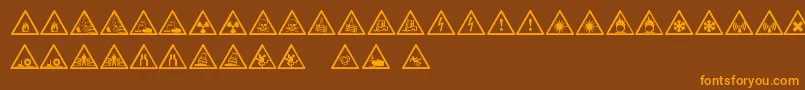 Tables Font – Orange Fonts on Brown Background