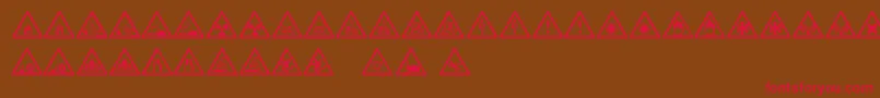 Tables Font – Red Fonts on Brown Background