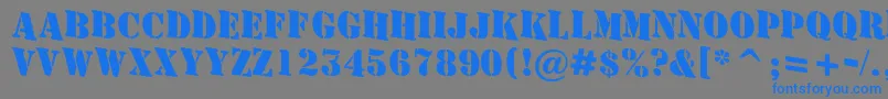 AStamperdnBold Font – Blue Fonts on Gray Background