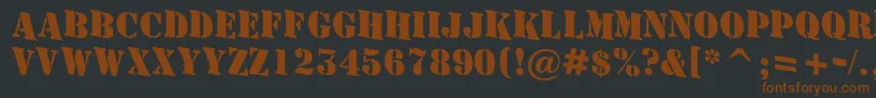 AStamperdnBold Font – Brown Fonts on Black Background