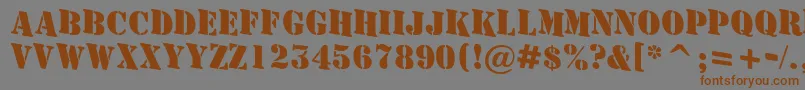 AStamperdnBold Font – Brown Fonts on Gray Background