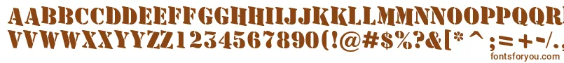 AStamperdnBold Font – Brown Fonts on White Background