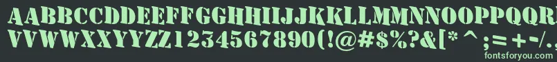 AStamperdnBold Font – Green Fonts on Black Background