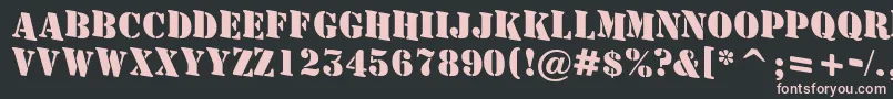 AStamperdnBold Font – Pink Fonts on Black Background