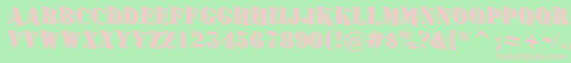 AStamperdnBold Font – Pink Fonts on Green Background