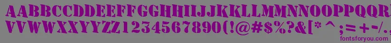 AStamperdnBold Font – Purple Fonts on Gray Background