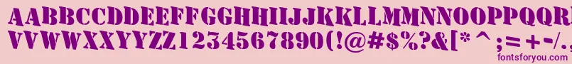 AStamperdnBold Font – Purple Fonts on Pink Background