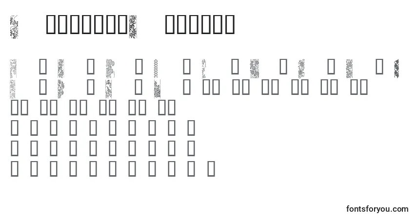 Czcionka JapaneseBorders – alfabet, cyfry, specjalne znaki