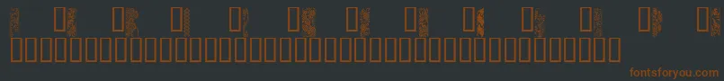 Więcej informacji o czcionce JapaneseBorders Czcionka JapaneseBorders – brązowe czcionki na czarnym tle