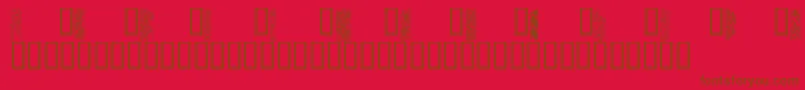 Fonte JapaneseBorders – fontes marrons em um fundo vermelho