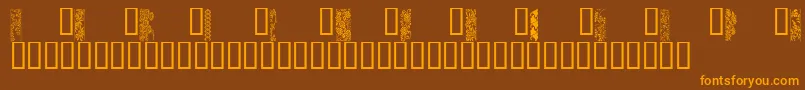 Шрифт JapaneseBorders – оранжевые шрифты на коричневом фоне