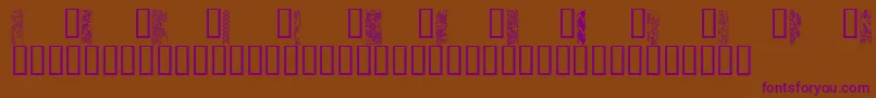 JapaneseBorders Font – Purple Fonts on Brown Background