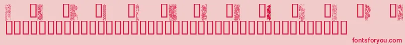 JapaneseBorders Font – Red Fonts on Pink Background