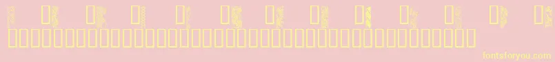 JapaneseBorders Font – Yellow Fonts on Pink Background