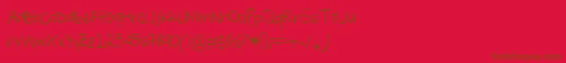 Ryoung-Schriftart – Braune Schriften auf rotem Hintergrund