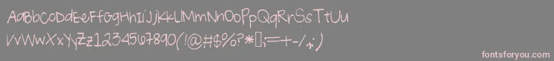 Ryoung Font – Pink Fonts on Gray Background