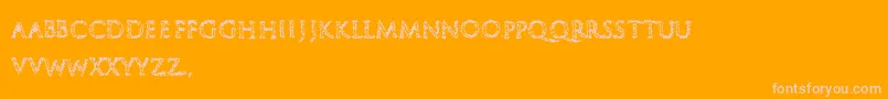 EndOfPath Font – Pink Fonts on Orange Background