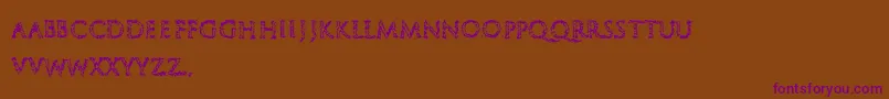EndOfPath Font – Purple Fonts on Brown Background