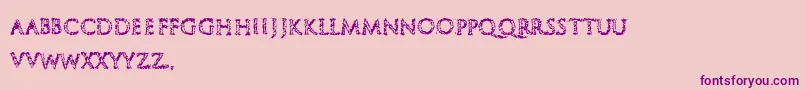 EndOfPath Font – Purple Fonts on Pink Background