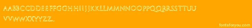 EndOfPath Font – Yellow Fonts on Orange Background