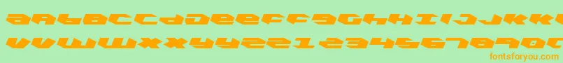 Kubrickl Font – Orange Fonts on Green Background