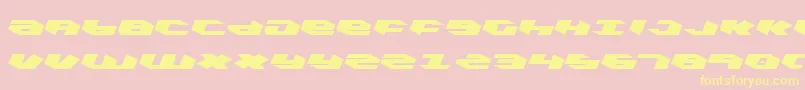 Kubrickl Font – Yellow Fonts on Pink Background