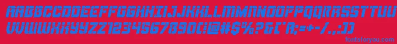Thundertrooperlaserital Font – Blue Fonts on Red Background