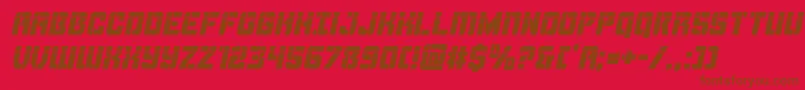 Thundertrooperlaserital-fontti – ruskeat fontit punaisella taustalla