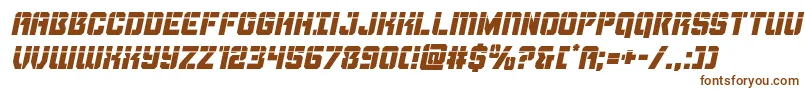 Thundertrooperlaserital Font – Brown Fonts on White Background