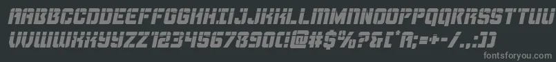 Thundertrooperlaserital Font – Gray Fonts on Black Background