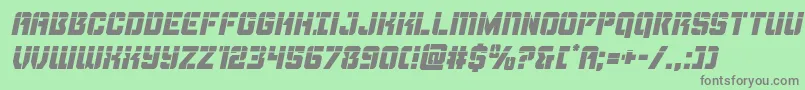 Thundertrooperlaserital Font – Gray Fonts on Green Background