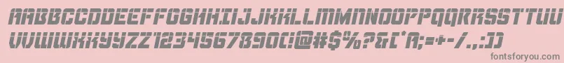 Czcionka Thundertrooperlaserital – szare czcionki na różowym tle