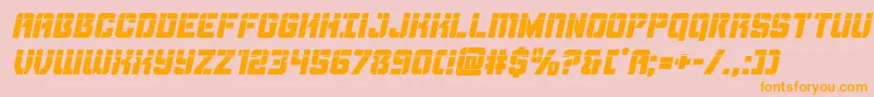 Thundertrooperlaserital-fontti – oranssit fontit vaaleanpunaisella taustalla