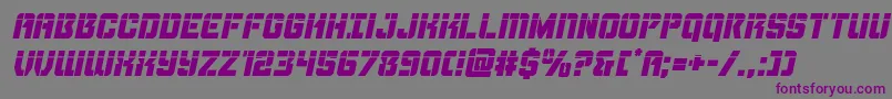 Thundertrooperlaserital-Schriftart – Violette Schriften auf grauem Hintergrund