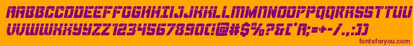 Thundertrooperlaserital Font – Purple Fonts on Orange Background