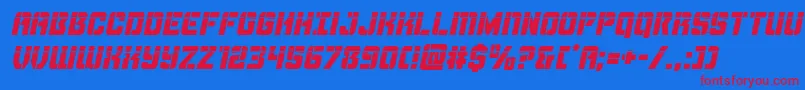 Thundertrooperlaserital Font – Red Fonts on Blue Background