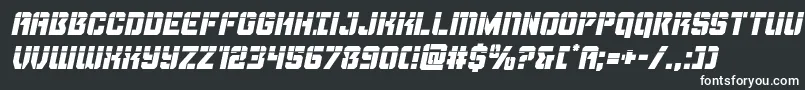 Thundertrooperlaserital-Schriftart – Weiße Schriften auf schwarzem Hintergrund